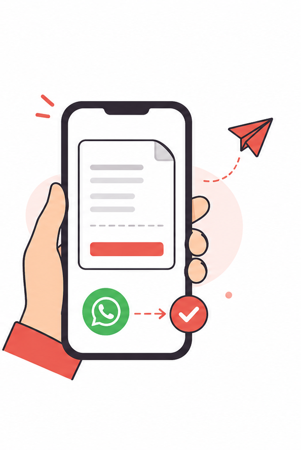 Send bill via WhatsApp
