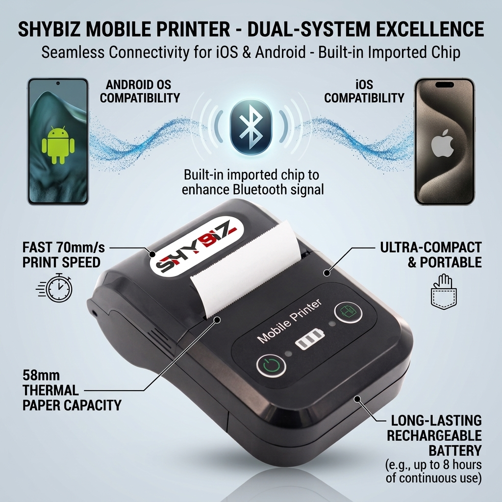 ShyBiz 58mm Mobile Printer